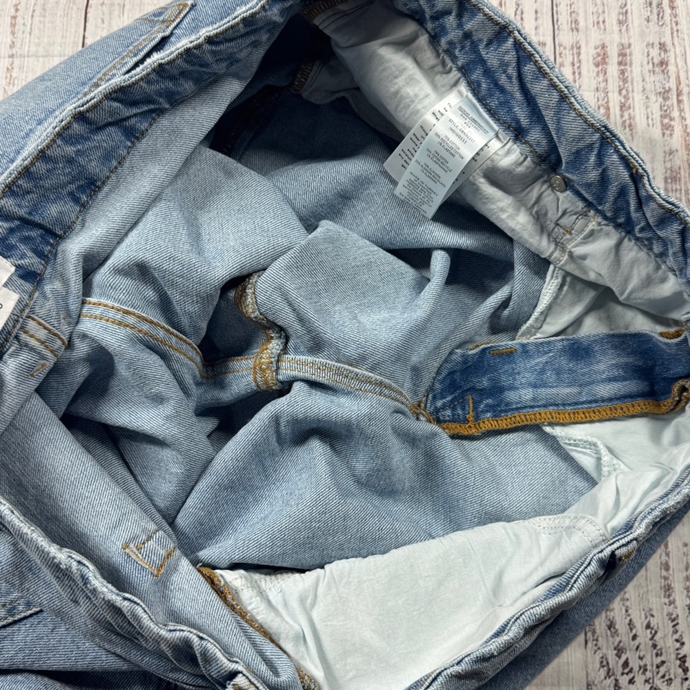 NWT GOOD AMERICAN JEANS WOMEN'S PLUS SIZE 20 FRAYED  HEM STRAIGHT LEG DENIM - Picture 7 of 16
